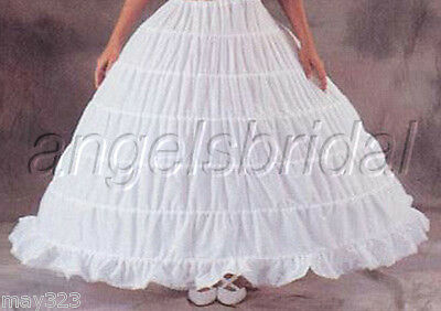 Mega Full Cotton 6-hoop Bone Civil War Renaissance Costume Petticoat Skirt Slip